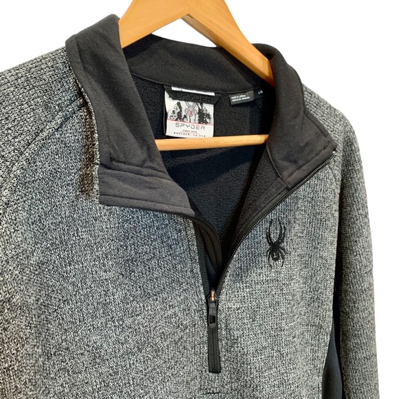 Spyder Men's Outbound 1/2 Zip Gray Pull Over Jacket / Sweater sz L - Picture 5 of 15